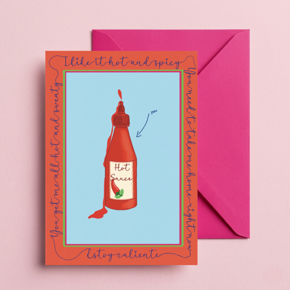 Hot Sauce Greetings Card