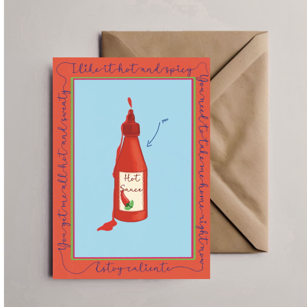 Hot Sauce Greetings Card