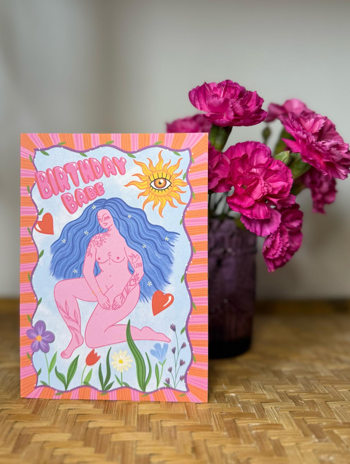 Birthday Babe Greetings Card