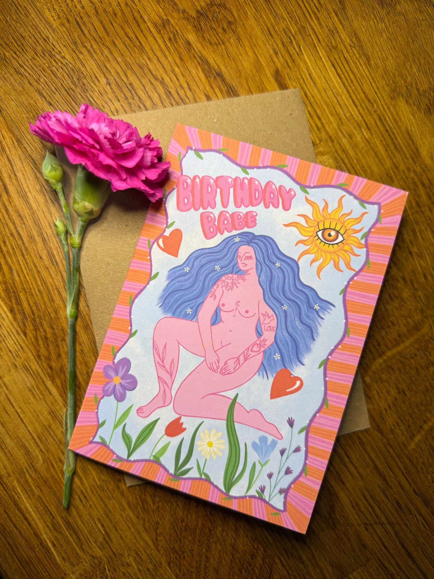 Birthday Babe Greetings Card