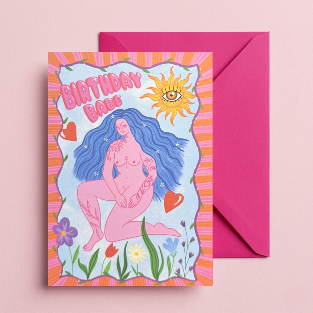 Birthday Babe Greetings Card