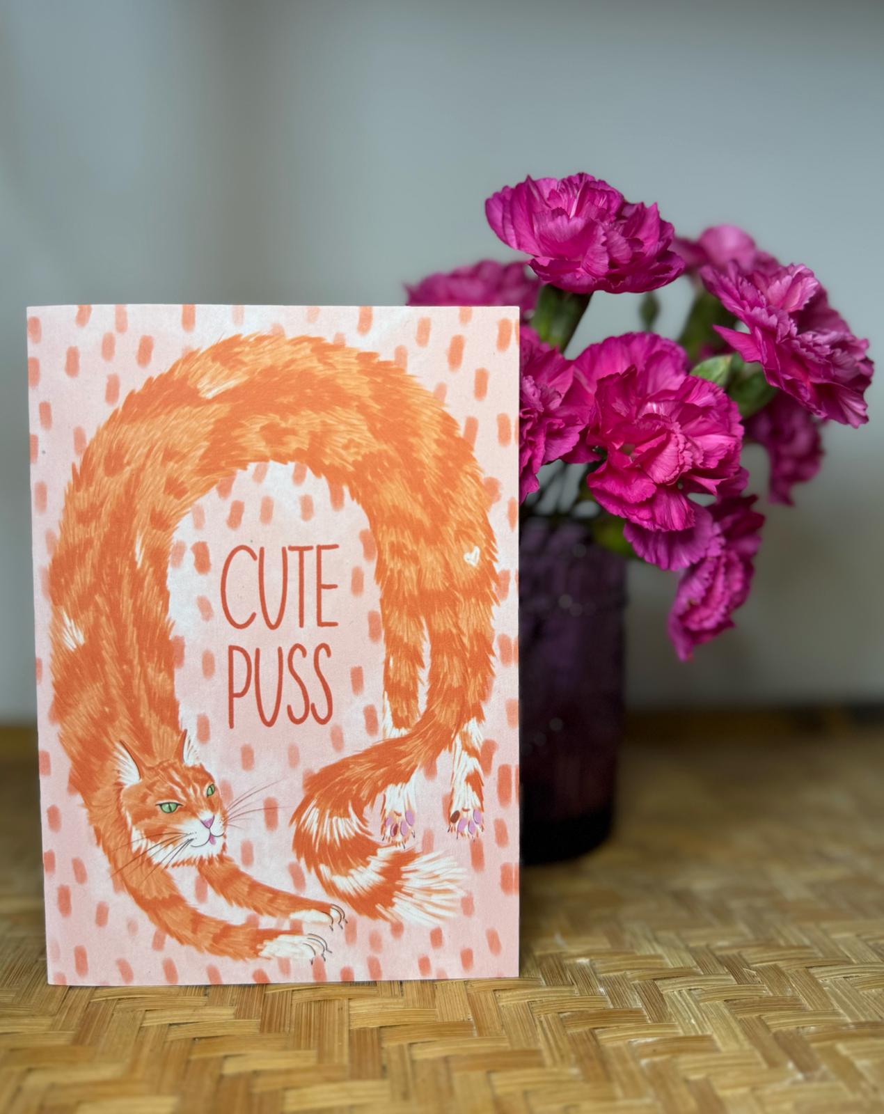 Cute Puss Greetings Card