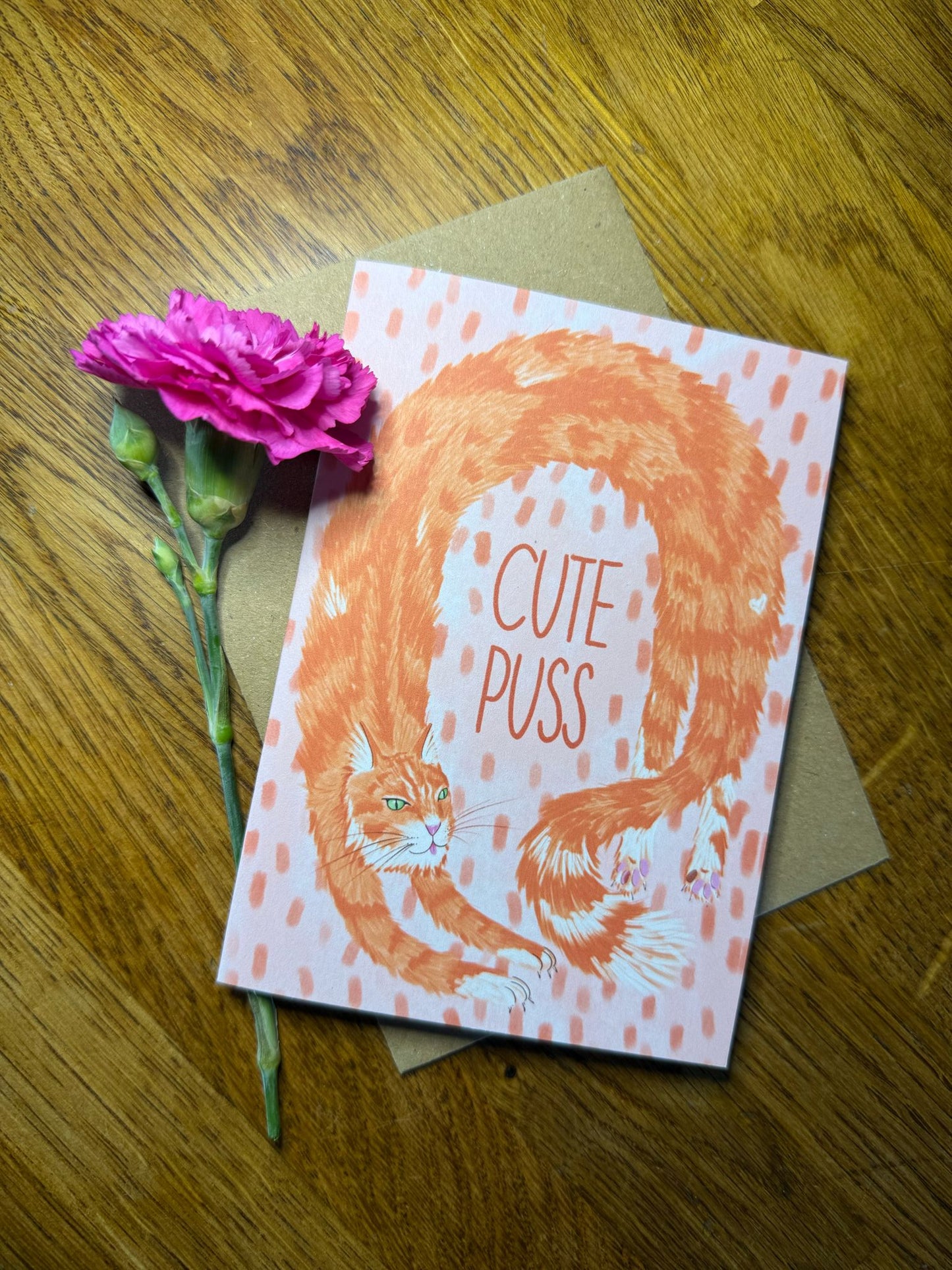 Cute Puss Greetings Card