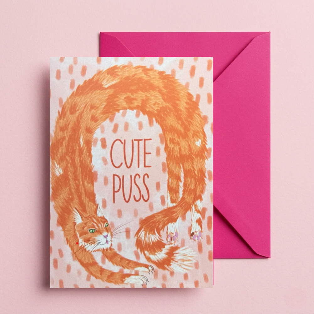 Cute Puss Greetings Card