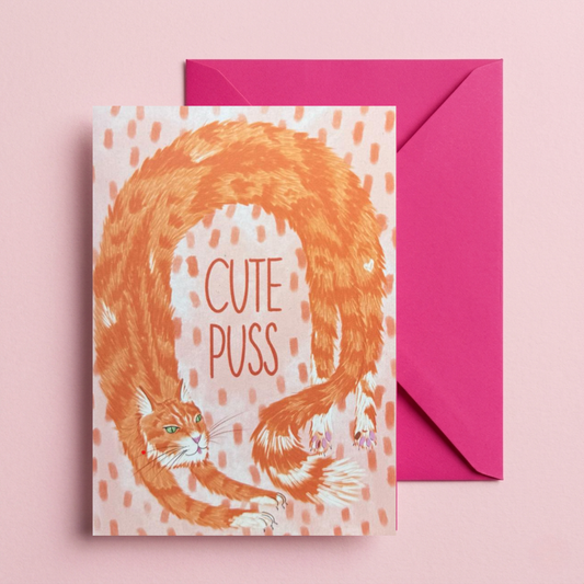 Cute Puss Greetings Card