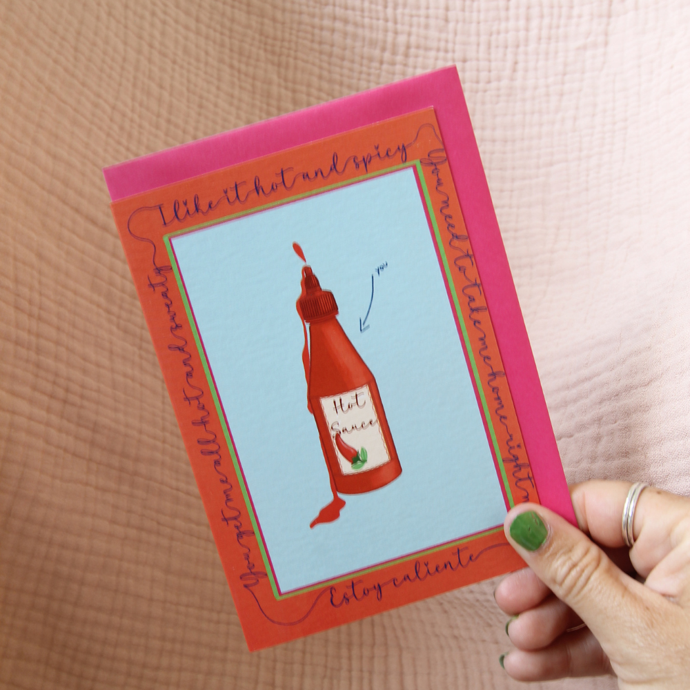 Hot Sauce Greetings Card