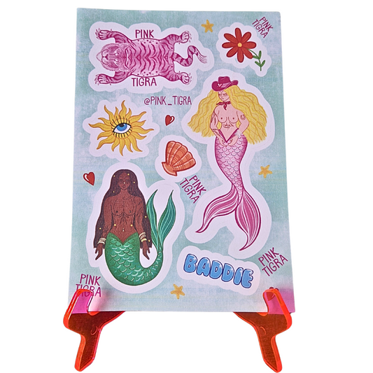 Mermaids A5 Sticker Sheet