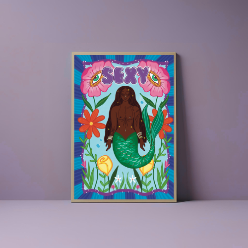 Sexy Mermaid Art Print | A4 & A3