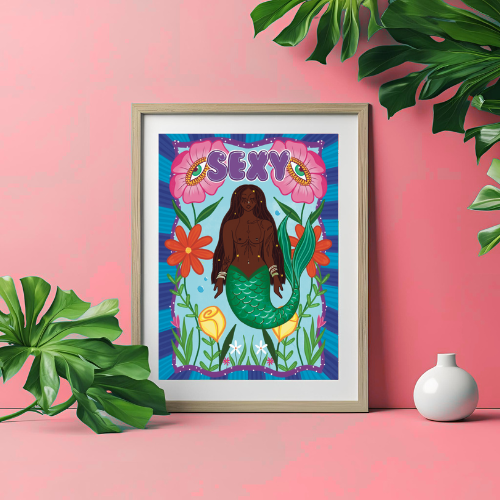 Sexy Mermaid Art Print | A4 & A3