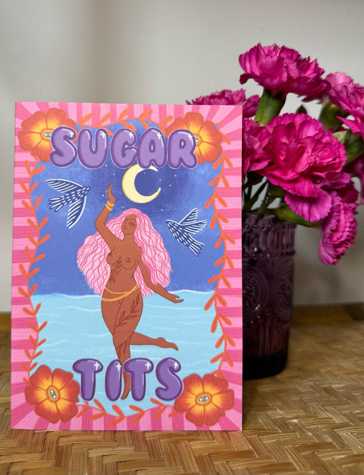 Sugar Tits Greetings Card