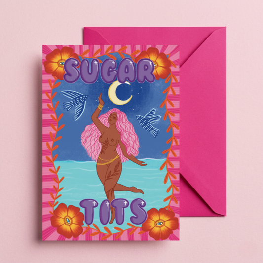 Sugar Tits Greetings Card