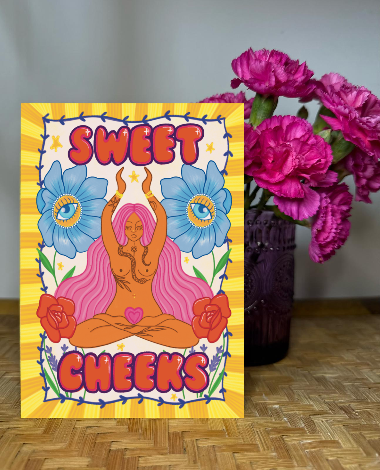 Sweet Cheeks Greetings Card