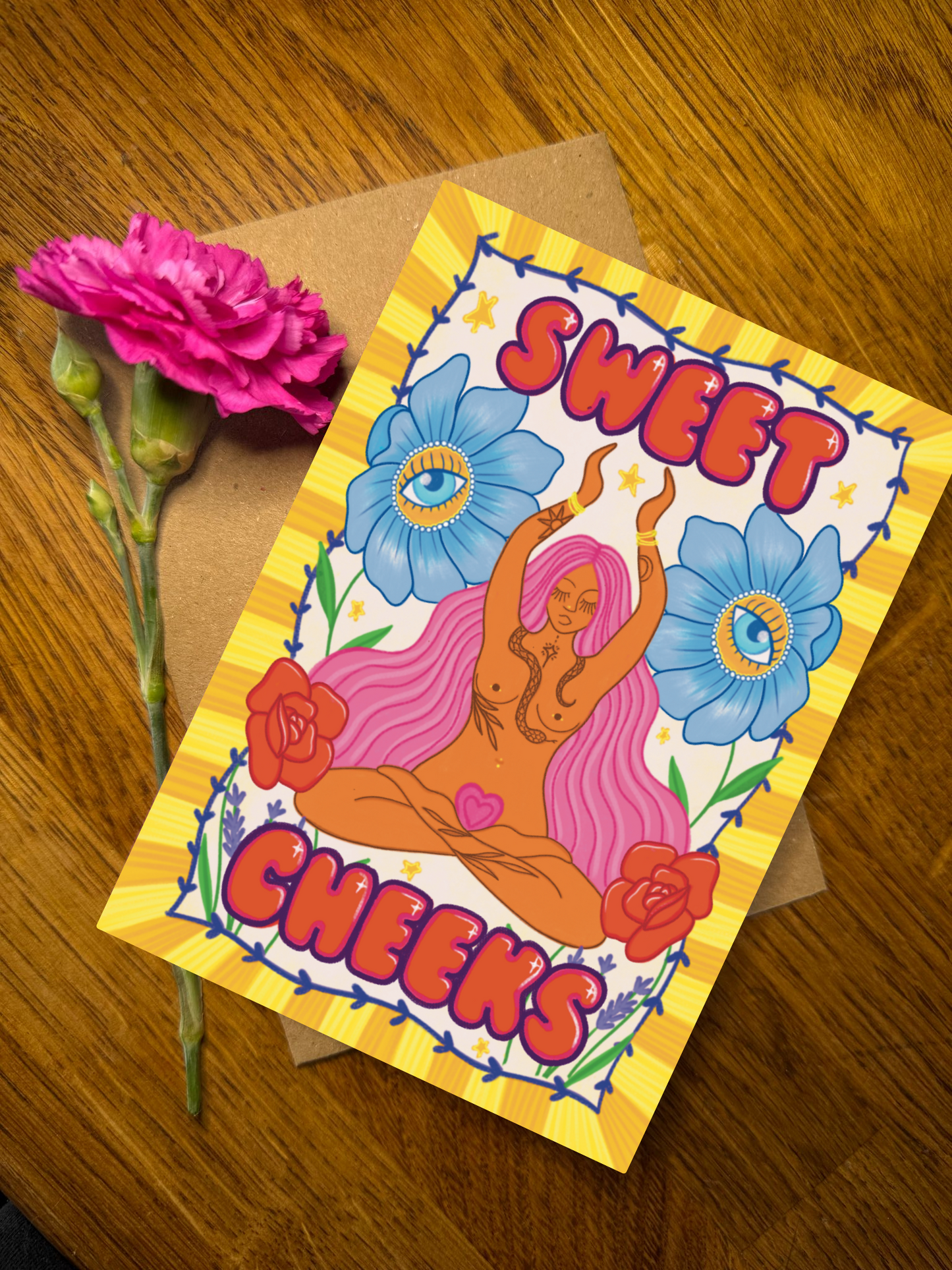 Sweet Cheeks Greetings Card